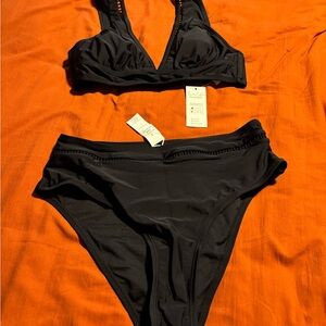 Cupshe Classic Black Bikini Set